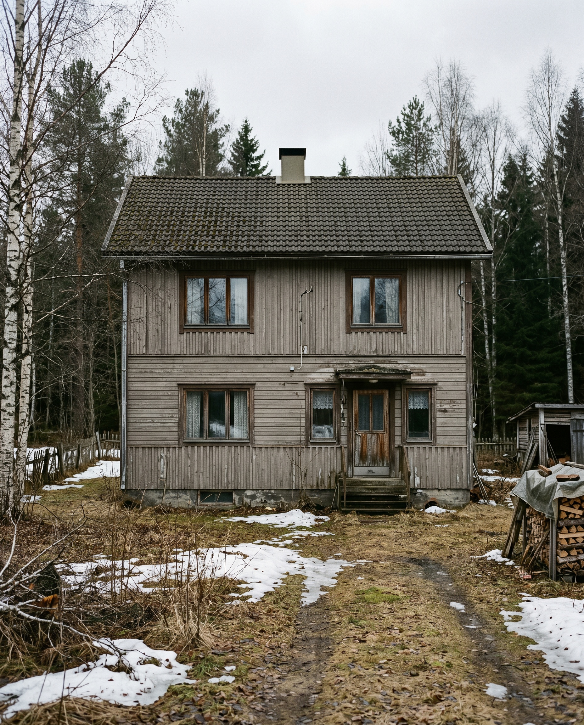 Tyhjillään oleva vanha omakotitalo Pohjois-Karjalassa — purkuvalmis kohde